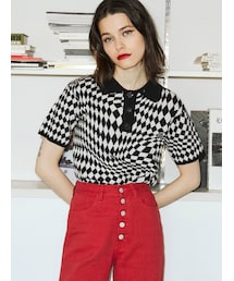 jouetie | ジャガードニットポロ(ニット/セーター)