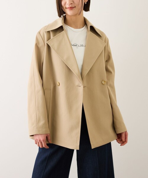 ROPE'（ロペ）の「【撥水加工】ライトミドル丈トレンチコート（トレンチコート・レディース・オフホワイト/ベージュ・F）」の11枚目の写真