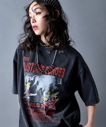 GEVS. | 綿100％ヴィンテージプリントTシャツ＜大きいサイズ有＞GEVS.(Tシャツ/カットソー)