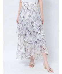 plantica | 【プランティカコラボ】フラワーティアードスカート(スカート)