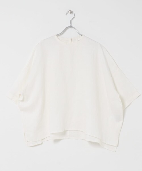 かぐれ（カグレ）の「リネンクルーネック半袖シャツ（シャツ/ブラウス・レディース・OFF/BLACK/ROYAL BLUE・Free）」の12枚目の写真