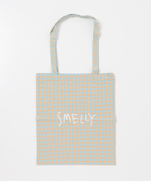 SMELLY（スメリー）の「プリントトートバッグM（トートバッグ・レディース・BLU.CHECK/YEL.CHECK/DOT/FLOWER/EMBROIDERY・M）」の16枚目の写真