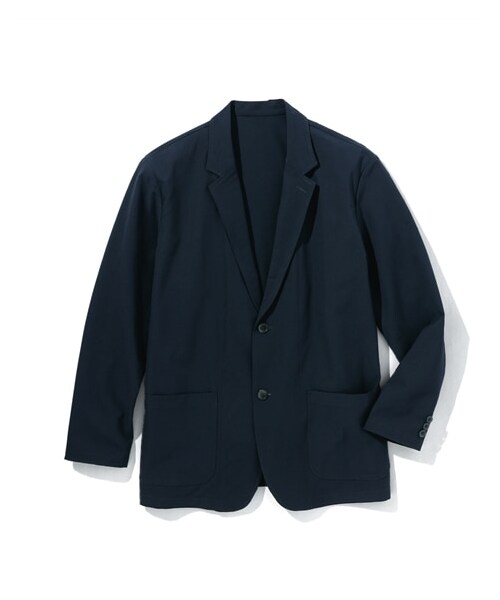 nissen（ニッセン）の「吸汗速乾ストレッチシアサッカーテーラードジャケット（セットアップ可能）（ジャケット/アウター・メンズ・ストライプ/ネイビー・M/L/LL/3L/4L/5L/6L/8L/10L）」の13枚目の写真