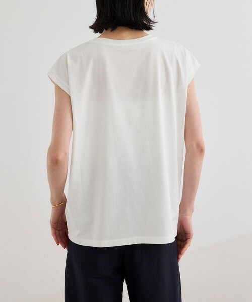 ROPE'（ロペ）の「【Kei Nagayama for ROPE'】プリント ノースリーブTEE【接触冷感・洗濯耐久あり】（Tシャツ/カットソー・レディース・ホワイト・F）」の18枚目の写真