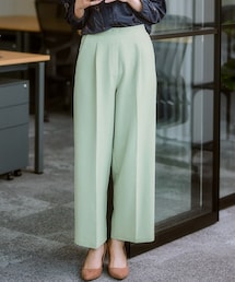 7days Life Styling | ダブルクロスタックワイドパンツ<大きいサイズ有>(スラックス)