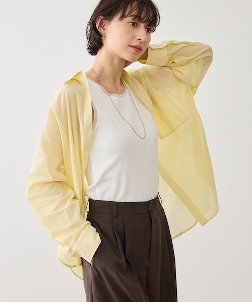 ROPE' PICNIC（ロペピクニック）の「シアードッキングリブタンクトップ（タンクトップ・レディース・ブラック/ホワイト/ブラウン・F）」の13枚目の写真