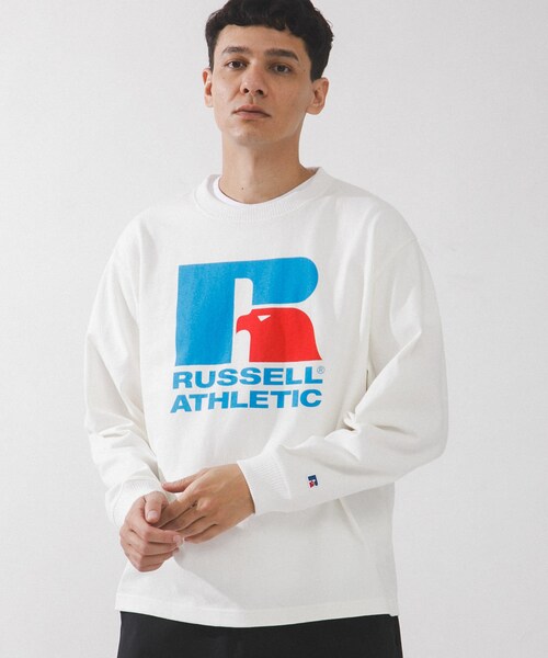 URBAN RESEARCH Sonny Label（アーバンリサーチサニーレーベル）の「『別注』RUSSELL ATHLETIC×SonnyLabel　プリントヘビージャージーロングTシャツ（Tシャツ/カットソー・メンズ・ホワイト/アッシュグレー/チャコール・M/L）」の6枚目の写真
