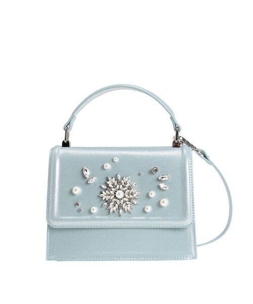 MERCURYDUO（マーキュリーデュオ）の「2WAYショルダービジューBAG（ハンドバッグ・レディース・ブルー/オフホワイト・F）」の5枚目の写真