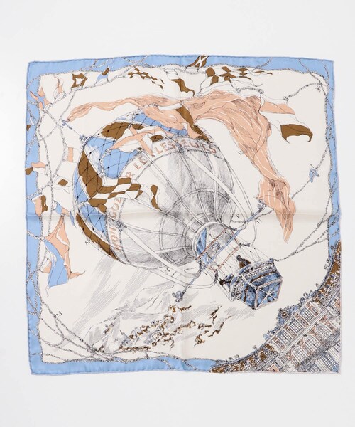 URBAN RESEARCH ROSSO（アーバンリサーチロッソ）の「manipuri　65モンゴルフィエバルーン（バンダナ/スカーフ・レディース・black/light blue・FREE）」の8枚目の写真