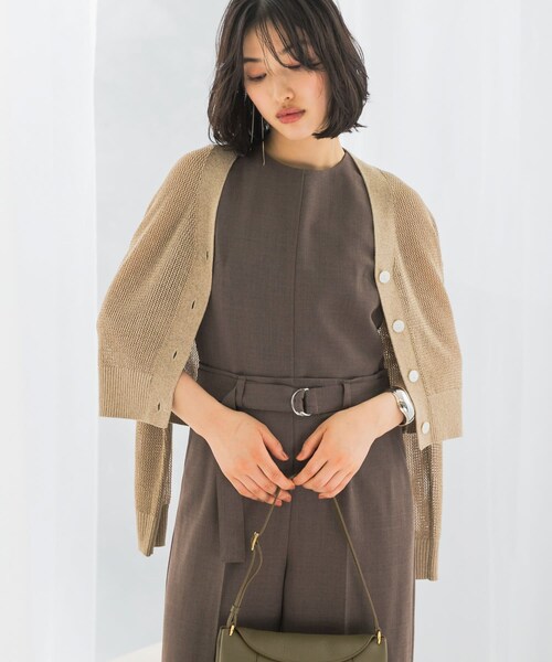 URBAN RESEARCH ROSSO（アーバンリサーチロッソ）の「メッシュラメショートカーディガン（カーディガン/ボレロ・レディース・BEIGE/YELLOW/BLACK・FREE）」の17枚目の写真