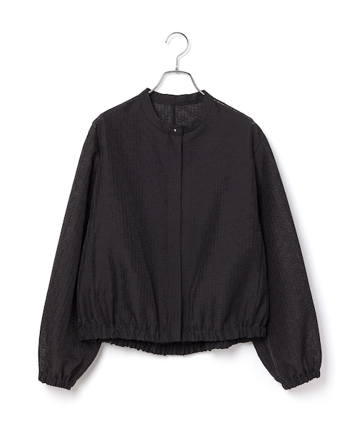 ROPE'（ロペ）の「シアージャガードライトブルゾン（ブルゾン・レディース・ブラック/ベージュ系・F）」の3枚目の写真