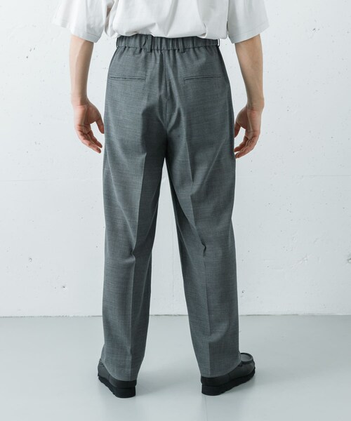 URBAN RESEARCH（アーバンリサーチ）の「ATON　WOOL GAUZE EASY PANTS（その他パンツ・メンズ・GRAY/NAVY TOP・4/6）」の4枚目の写真