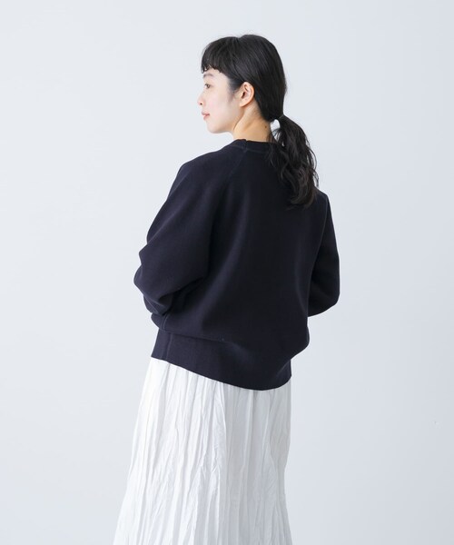 かぐれ(カグレ)の「コットンスウェットニット(ニット/セーター・レディース・LIGHT GRAY/DARK NAVY・Free)」の19枚目の写真