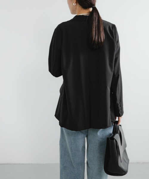 URBAN RESEARCH（アーバンリサーチ）の「ウール混ダブルブレストジャケット（テーラードジャケット・レディース・BLACK/BROWN・FREE）」の6枚目の写真