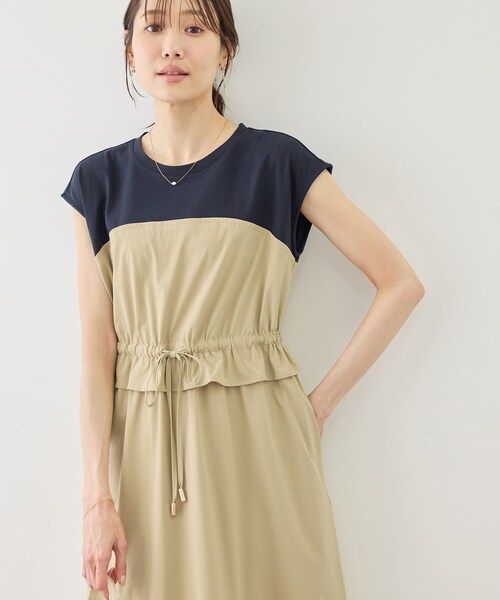 ROPE' PICNIC（ロペピクニック）の「ナイロンビスチェドッキングカットワンピース/UVカット・接触冷感（ワンピース・レディース・ブラック/ベージュ/ネイビー・F）」の16枚目の写真