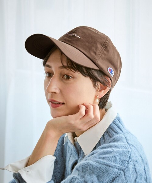 ROPE' PICNIC（ロペピクニック）の「【Champion/チャンピオン別注】Long visor cap/遮熱（キャップ・レディース・チャコール/キナリ/ブラウン/イエロー系・F）」の8枚目の写真