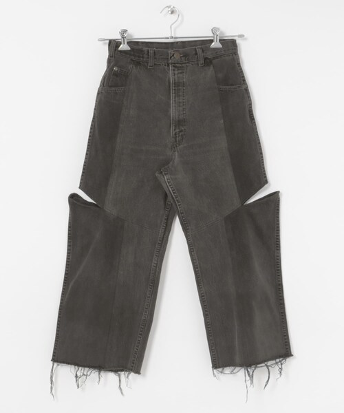 THE GOODLAND MARKET（ザグッドランドマーケット）の「77circa　make four cutback bias slit denim pants（デニムパンツ・レディース・blue1/black1/black2/blue2・28）」の8枚目の写真