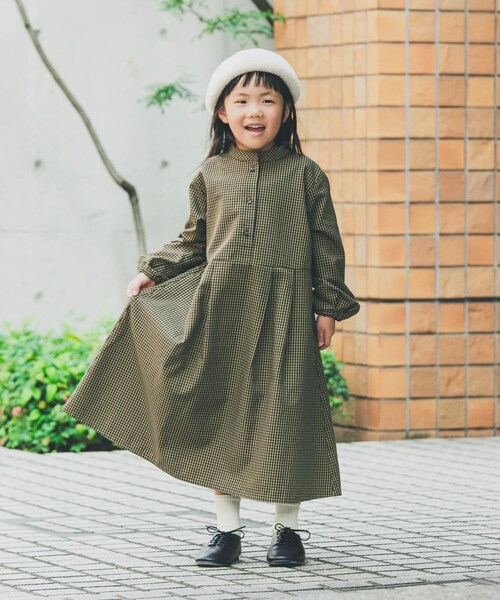 URBAN RESEARCH DOORS（アーバンリサーチドアーズ）の「『親子リンク』『UR TECH』チェック柄ワンピース(KIDS)（ワンピース・キッズ・BROWN/NAVY・105/120/135）」の20枚目の写真