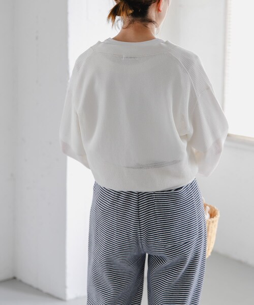 URBAN RESEARCH DOORS（アーバンリサーチドアーズ）の「FORK&SPOON　ペーパーニットカーディガン（カーディガン/ボレロ・レディース・IVORY/BROWN/BLUE・1）」の11枚目の写真