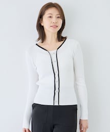 Jayro | 配色Vネックリブニット(ニット/セーター)