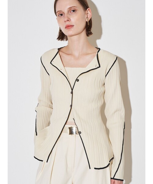 ELENDEEK（エレンディーク）の「BI COLOR ENSEMBLE KT（ニット/セーター・レディース・アイボリー/ブラック/ブルー/ラベンダー・F）」の22枚目の写真