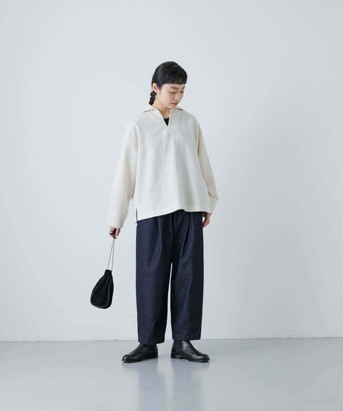 かぐれ（カグレ）の「デニムクロップドパンツ（デニムパンツ・レディース・INDIGO・FREE）」の5枚目の写真