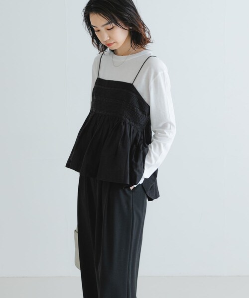 URBAN RESEARCH（アーバンリサーチ）の「レース切り替えキャミブラウス（キャミソール・レディース・BLACK/OFF・FREE）」の20枚目の写真