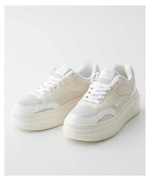 nissen（ニッセン）の「【ゆったり幅広】moz（モズ）厚底レースアップスニーカー（ワイズ４Ｅ）（スニーカー・メンズ・ホワイト/ホワイト×黒/ホワイト×ネイビー・M=23.0~23.5cm/4E/L=24.0~24.5cm/4E/LL=25.0~25.5cm/4E/3L=26.0~26.5cm/4E）」の11枚目の写真