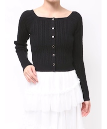 dazzlin | ミニケーブルスクエアニットトップス(ニット/セーター)