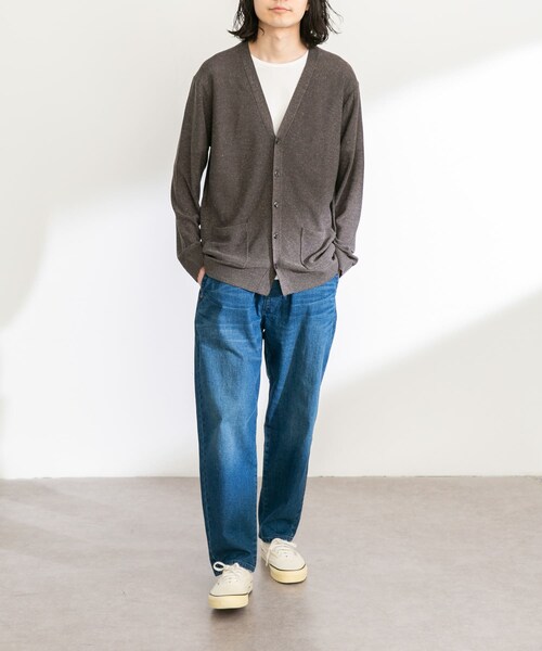 URBAN RESEARCH Sonny Label（アーバンリサーチサニーレーベル）の「リネン混ニットカーディガン（カーディガン/ボレロ・メンズ・チャコール/ナチュラル/ネイビー/ピンク・M/L）」の13枚目の写真
