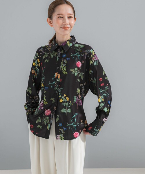 URBAN RESEARCH ROSSO（アーバンリサーチロッソ）の「ボタニカルプリントデザインシャツ（シャツ/ブラウス・レディース・OFF/BLACK・Free）」の18枚目の写真