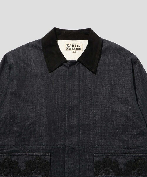 ADAM ET ROPE'(アダムエロペ)の「《別注》【Kartik Research / カルティック リサーチ】DENIM JACKET(デニムジャケット・メンズ・ブラック・L/M)」の20枚目の写真