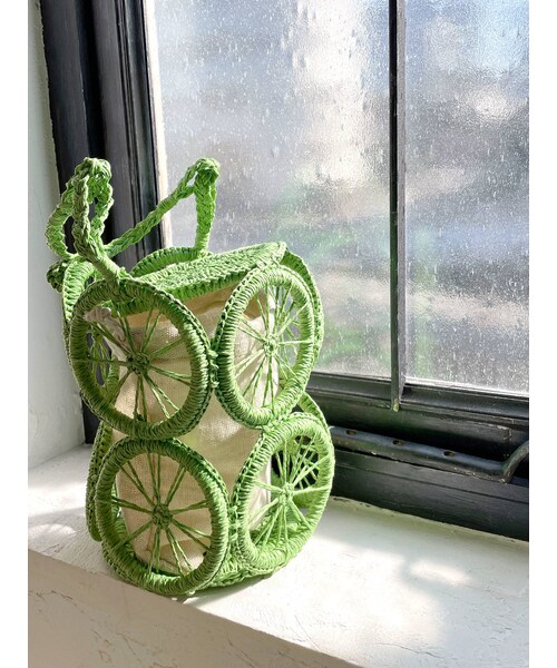 Ungrid（アングリッド）の「カラーモチーフカゴBAG（かごバッグ・レディース・オレンジ/グリーン・F）」の8枚目の写真