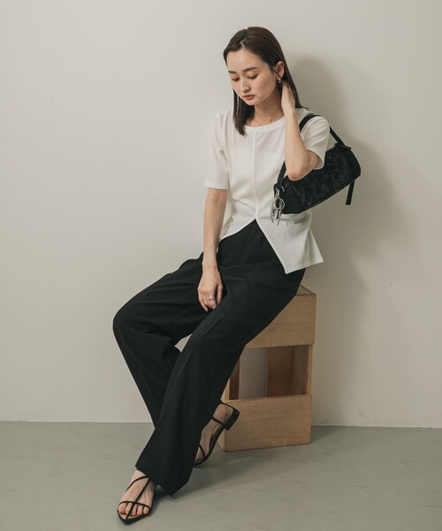 SENSE OF PLACE by URBAN RESEARCH（センスオブプレイスバイアーバンリサーチ）の「ハクプリントドラムバッグ（ハンドバッグ・レディース・IVORY/BLACK/GRAY・one）」の13枚目の写真