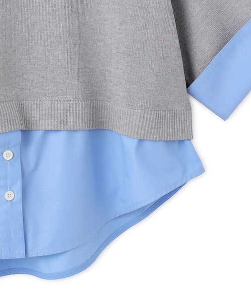 ADAM ET ROPE'(アダムエロペ)の「【WEB限定】シャツコンビニットプルオーバー(ニット/セーター・レディース・ブラック/グレー/ダークブラウン・F)」の20枚目の写真