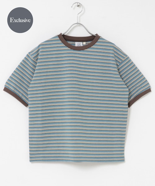 URBAN RESEARCH DOORS(アーバンリサーチドアーズ)の「『別注』STAR&STRIPE×DOORS MULTI RINGER T-SHIRTS(Tシャツ/カットソー・レディース・GRAY/BROWN/BLUE・One)」の3枚目の写真