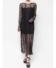 EVRIS | レーススリットロングワンピース(ワンピース)
