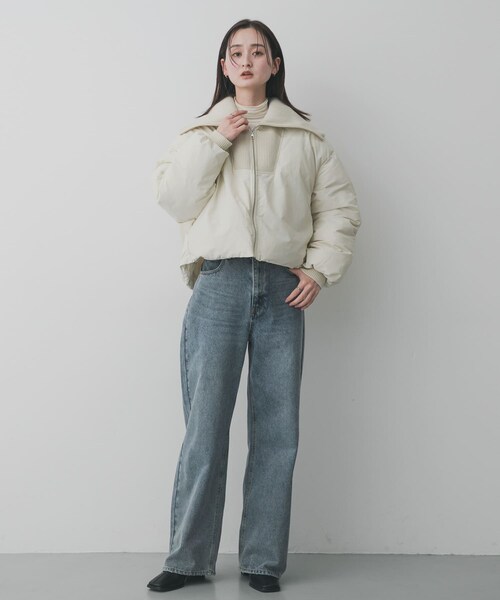 SENSE OF PLACE by URBAN RESEARCH(センスオブプレイスバイアーバンリサーチ)の「ビッグカラーショートパフジャケット(その他アウター・レディース・GREIGE/BLACK/KHAKI・One)」の16枚目の写真