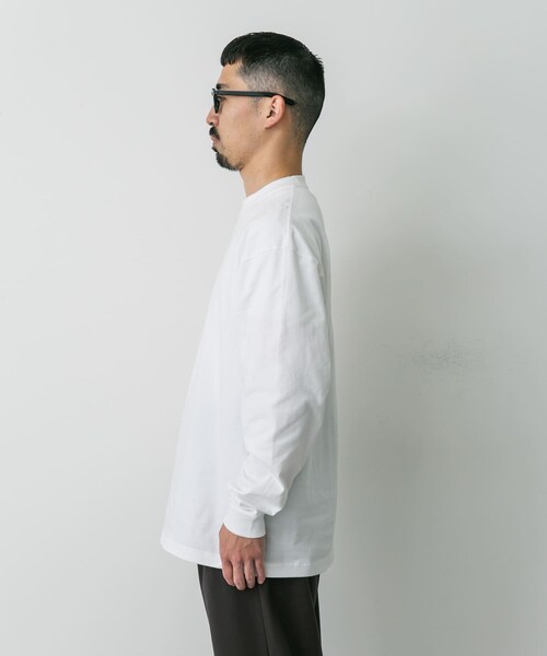 URBAN RESEARCH DOORS(アーバンリサーチドアーズ)の「『別注』HANES×DOORS BEEFY-T DOORS FIT LONG-SLEEVE(Tシャツ/カットソー・メンズ・ホワイト/グレー/ダークグレー/ブラック/ネイビー・M/L/XL/XXL)」の15枚目の写真