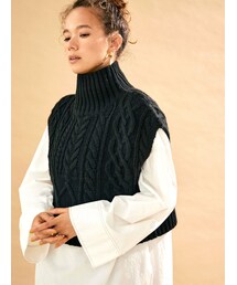 Ungrid | パッチワークケーブルニットベスト(ニット/セーター)