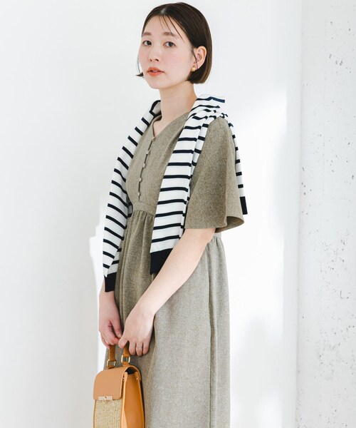 URBAN RESEARCH ROSSO（アーバンリサーチロッソ）の「『UR TECH DRYLUXE』F by ROSSO　ウエストマークワンピース（ワンピース・レディース・BEIGE/L/GRAY/NAVY・36/38）」の18枚目の写真