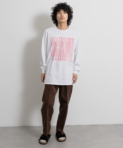 THE GOODLAND MARKET（ザグッドランドマーケット）の「TONY　Bigger Love LS Pocket Tee（Tシャツ/カットソー・メンズ・WHT/BURGUNDY・L）」の10枚目の写真