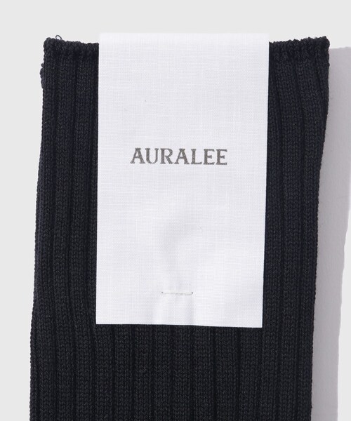 ADAM ET ROPE'（アダムエロペ）の「【AURALEE/オーラリー】GIZA HIGH GAUGE SOCKS（ソックス/靴下・メンズ・ブラック/ホワイト/グリーン・F）」の11枚目の写真
