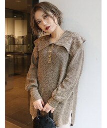 MURUA | ビッグカラールーズニット(ニット/セーター)