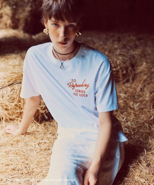 VIS（ビス）の「【Coca-Cola】VIS別注フォト＆ロゴプリントアソートTシャツ（Tシャツ/カットソー・レディース・チャコール/ホワイト/ピンク・F）」の3枚目の写真