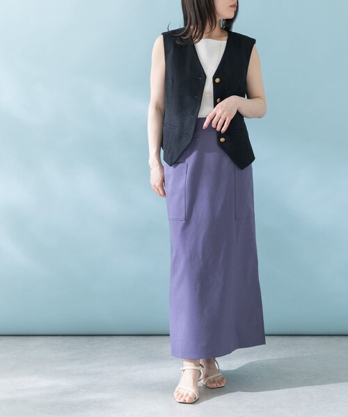 URBAN RESEARCH ROSSO（アーバンリサーチロッソ）の「ネップツイードコンパクトジレ（ベスト・レディース・NAVY/IVORY・FREE）」の13枚目の写真