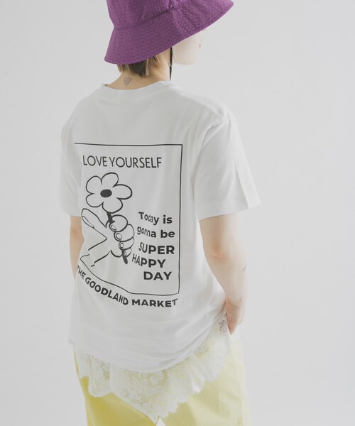 THE GOODLAND MARKET（ザグッドランドマーケット）の「ザ グッドランド マーケット　THE GOODLAND TEE-flower（Tシャツ/カットソー・メンズ・WHITE/BLUE/GREEN/PINK・S/M/L）」の16枚目の写真