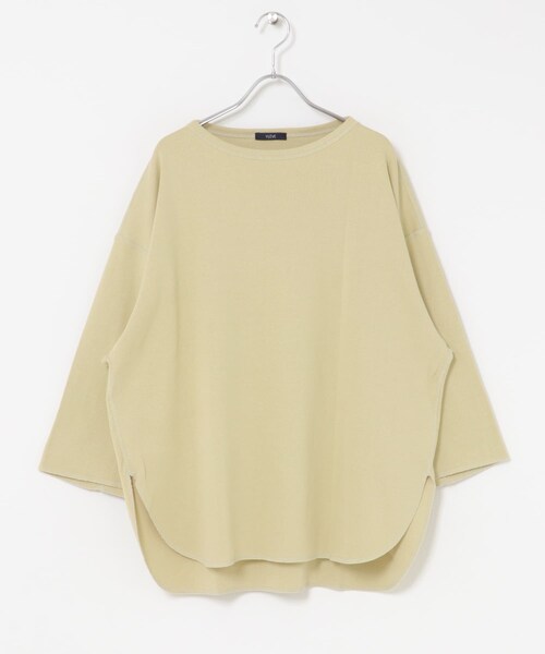かぐれ（カグレ）の「YLEVE　COTTON RIB PULLOVER BIG（Tシャツ/カットソー・レディース・GINGKO/NAVY・1）」の17枚目の写真