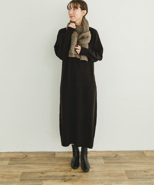 ITEMS URBANRESEARCH（アイテムズ アーバンリサーチ）の「リブニットビッグストール（ストール/ショール・レディース・MOC/RED/GREGE・-）」の11枚目の写真