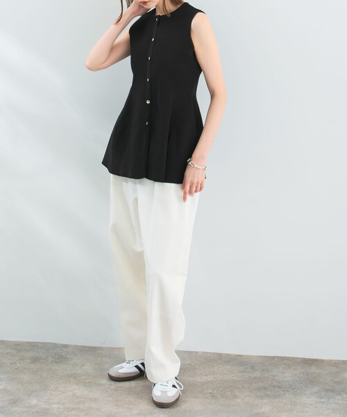 URBAN RESEARCH ROSSO（アーバンリサーチロッソ）の「タックコクーンパンツ（その他パンツ・レディース・off/beige/black・36/38）」の10枚目の写真
